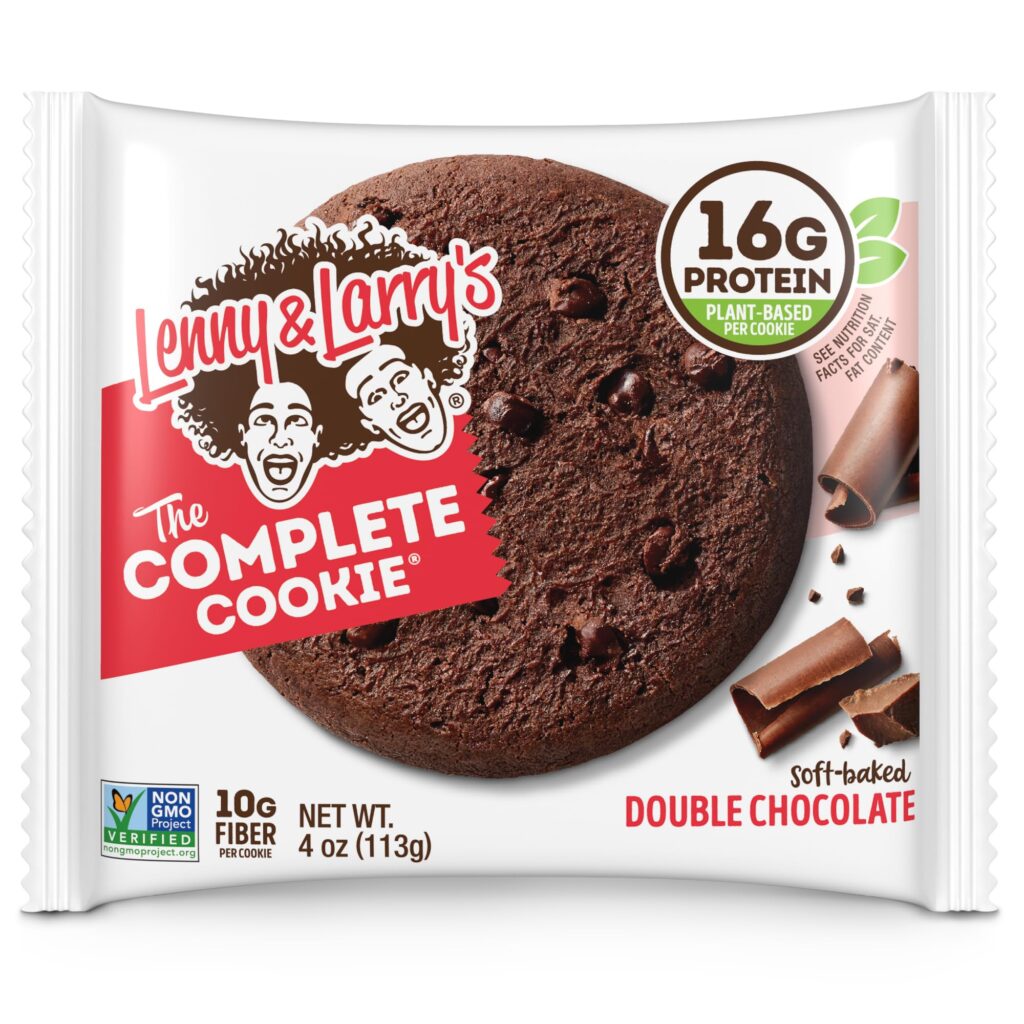 Lenny & Larry's the complete cookie double chocolate consumer packaged good.